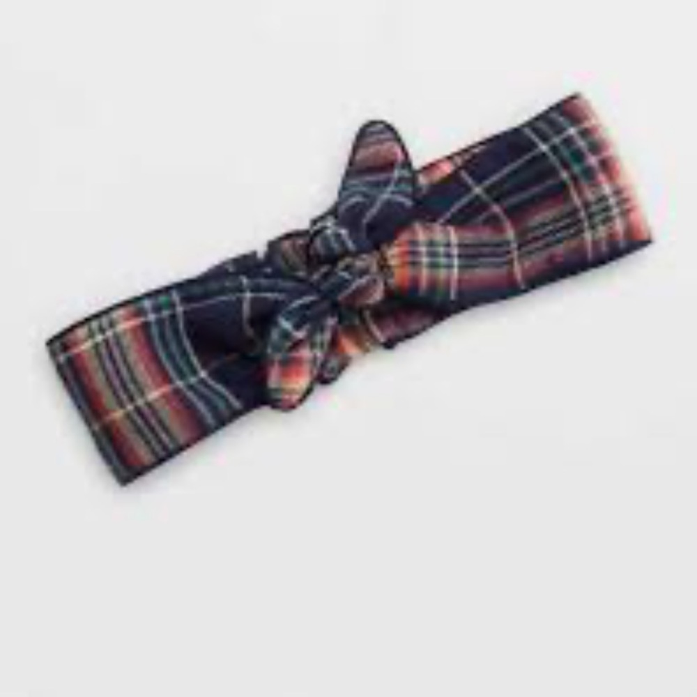 NEW Aerie Flannel Bow Headband
